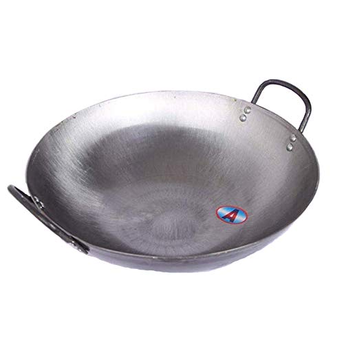 Wok Revestimiento Antiadherente Antiadherente Para Olla De Hierro Doméstica Caldera Grande Para Cocinar Nueva Adecuado Para Estufa De Leña Restaurante Granja,50cm