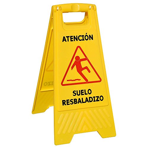 WOLFPACK 15050430 - Cartel Atencion Suelo Mojado 64x30 cm