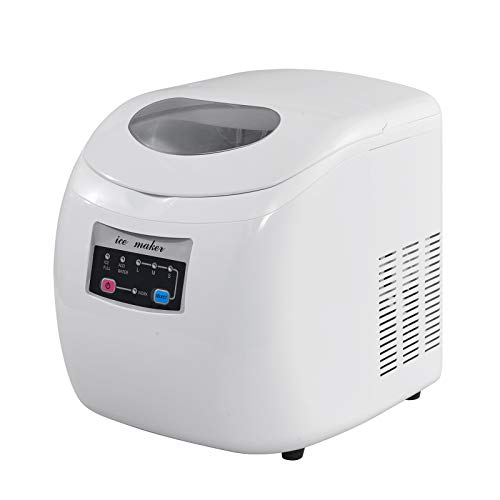 WOLTU Máquina para Hacer Hielo,Silenciosa 120W Máquina de Hacer Cubitos de Hielo 12KG/24H Fabricadora de Cubitos 2.8L Ice Maker Blanco EM03ws