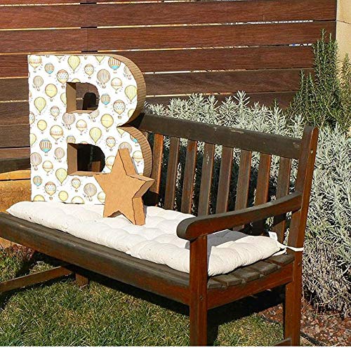 Wood Addicts Letras 3D de Madera de 58 cms. Kit a Montar. Abecedario Completo, para decoración Interior, Fiestas, Bodas, Aniversarios, bautizos, comuniones, etc. (D)
