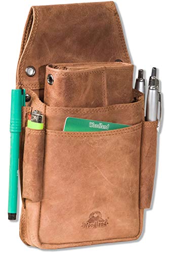 Woodland - intercambios camarero profesional muy robustos pistolera hecha de piel de ante suave, sin tratar en Cognac