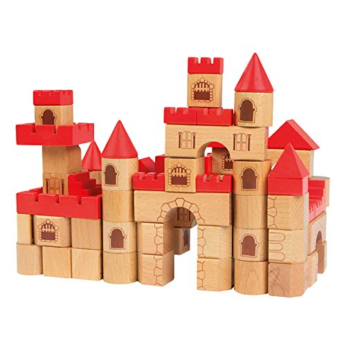 WOOMAX - Castillo medieval en madera 100 piezas (ColorBaby 46210)