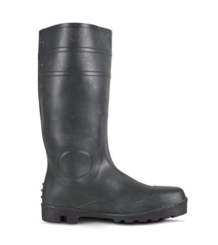 Work Team Bota pocera Verde, nitrilo y PVC, Puntera y Plantilla de Acero Hombre Verde 41