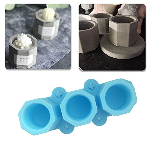 Wovatech Moldes de silicona para macetas de plantas - Moldes de hormigón de fundición artesanal de cerámica para bricolaje - Maceta de cactus para plantas suculentas