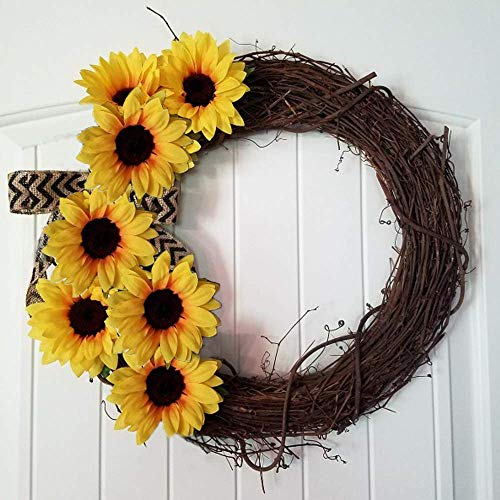 WOVELOT 24 Piezas Cabezales de Girasol Artificiales Flor de Seda Faux Floral para La Boda Centros de Mesa Centro de Cocina Guirnalda Hortensia Magdalenas Decoraciones de Adornos