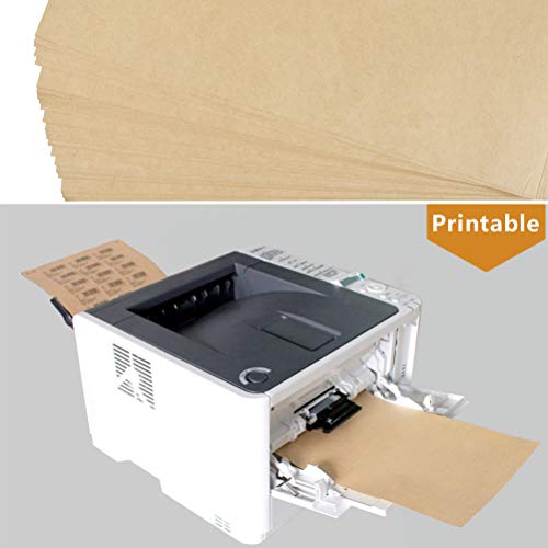WOWOSS 50 Hojas Papel Kraft, 150g Cartón Kraft A4, Cartón Natural, Alta Calidad, Papel de Estraza Marron para Impresora y DIY Artesanal