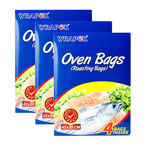 WRAPOK Bolsas Para Horno Bolsas Pollos Cocina La Carne De Turquía Carne Aves Corral Pescado Vegetal De Mariscos - 24 Bolsas (10 x 15 Pulgadas)
