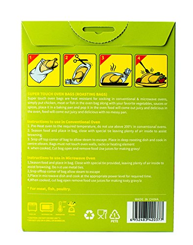WRAPOK Bolsas Para Horno Bolsas Pollos Cocina La Carne De Turquía Carne Aves Corral Pescado Vegetal De Mariscos - 24 Bolsas (10 x 15 Pulgadas)