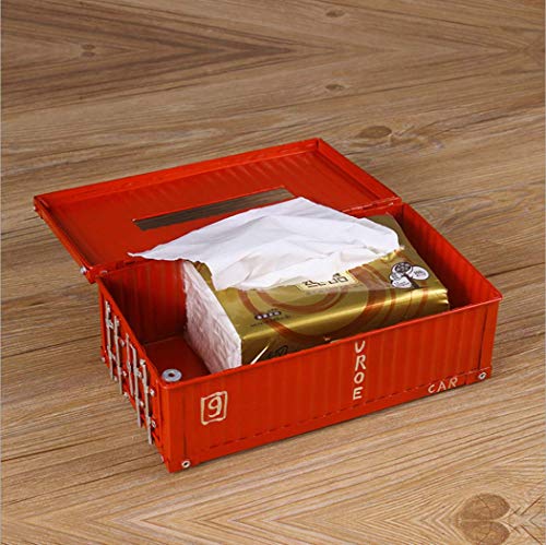 WSHZ Bandeja del envase, Retro mar Creativo Industrial Viento casa decoración Bar KTV gabinete contenedor Caja de Tejido de Hierro,Red