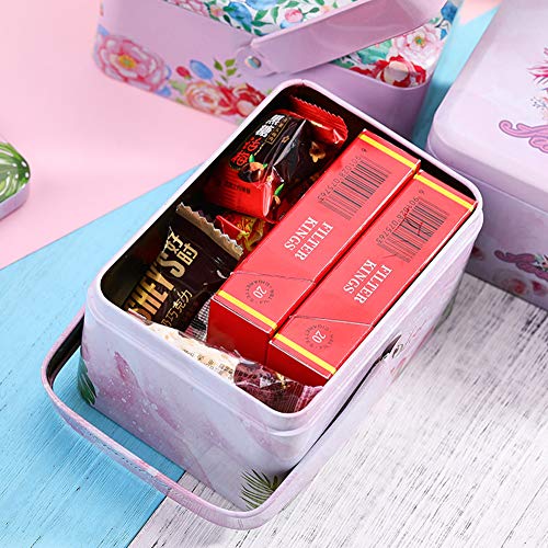 WTY Latas De Almacenamiento De La Torta Latas De Galletas Latas De Regalo De Galletas Decorativas Metalico Decorativo para Hold Cakes, Muffins Y Dulces,C