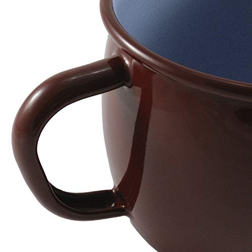 Wurko - Puchero Esmalte Marrón 2 Litros 16 cm