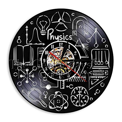 wwwff Biología Química Ciencia Instrumento Reloj de Pared Molécula de oxígeno Fórmula química Decoración de Arte de Pared Reloj de Vinilo Relojes de Pared