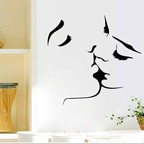 WYANG Extraíble Etiqueta de La Pared Decal Pareja Romántica Amante Beso Fácil de Limpiar para el Dormitorio Hogar Sala de Estar Puertas Armarios Decoración de Arte
