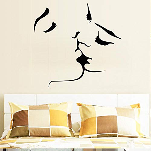 WYANG Extraíble Etiqueta de La Pared Decal Pareja Romántica Amante Beso Fácil de Limpiar para el Dormitorio Hogar Sala de Estar Puertas Armarios Decoración de Arte