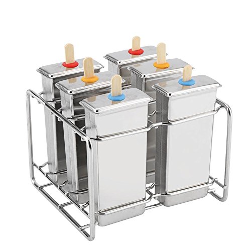 WYANG Moldes de Paleta de Hielo de Acero Inoxidable DIY Fabricadores de Helados industriales para Cocina casera(3#)