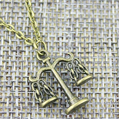 WYSIWYG 3 Piezas Cadena De Metal Collares Colgantes Collar Colgante De Las Mujeres Balanza Balanceada 22x17mm