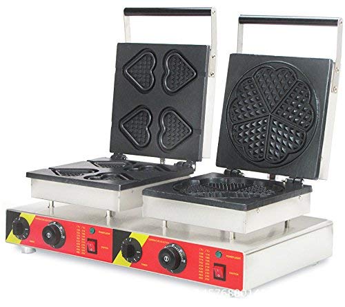 WYZXR NP-557 Máquina para Hacer gofres Comercial en Forma de corazón, Antiadherente, tostadora/panadería, máquina eléctrica para Hacer gofres Estufa de gofres belgas (220 V)