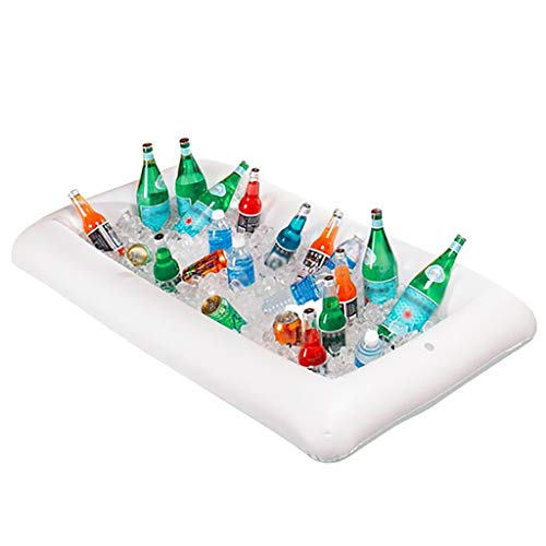 XBBLGDD Inflable Bar Flotante Tabla Ensalada Bandeja Hielo Alimentos Bebidas Contenedores Picnic Barbacoa Piscina Suministros Enfriador Tapón Drenaje Outdoorwares