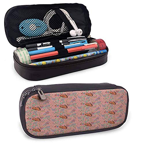 XCNGG Estuche para bolígrafo floral, color pastel, ramo, jardinería, magnolia, gladiola, esencia, belleza, temporada de primavera, para organización de marcadores, útiles escolares, almacenamiento de