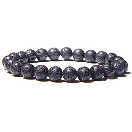 XCVB Pulsera Pulseras de Cristal de Cuarzo Pulsera de Cuentas de Piedra de sandía roja elástica para Mujeres Hombres Pulsera de Piedra Natural, Angelita