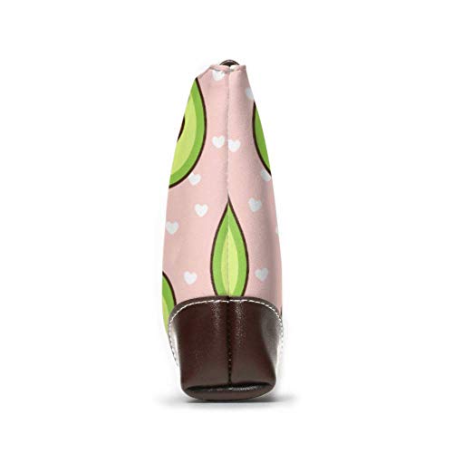 XHYYY Bolso de mano con patrón de hueso de aguacate en forma de corazón en cuero, bolso de mano, cartera para mujer, bolso de mano, bolso de mano para teléfono inteligente