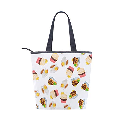 XiangHeFu Bolsos de mujer Tea Cake Bolso de hombro de lona de color naranja