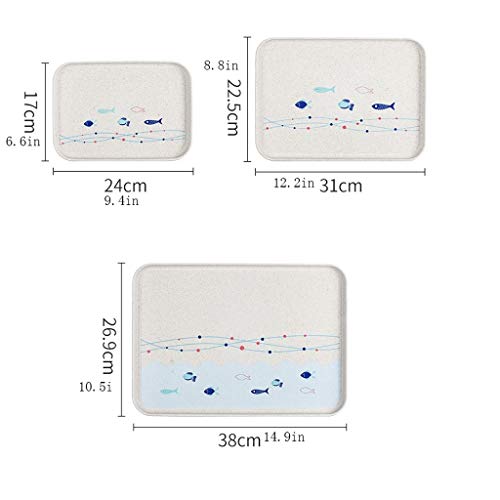 xiaokeai Bandejas de té Bandeja de plástico, Bandeja de Partido, Fuerte Material plástico, de Tres Piezas Conjunto Bandeja para