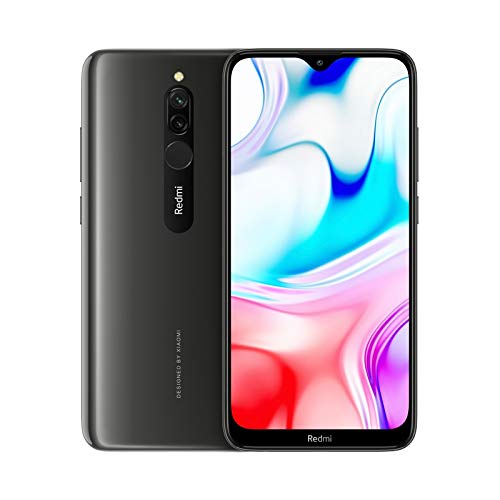 Xiaomi Redmi 8 (Pantalla HD+ 6.22" Notch Tipo Gota, 4GB + 64GB, cámara Dual de 12MP + 2MP con IA, Snapdragon 439, 4G, 5000mAh tecnología Quick Charge 3.0 y Carga rápida de 18W, Android) Negro Ónix
