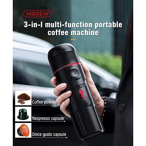 XUCHEN Mini máquina de café, portátil Coche Máquina de café, Pod USB de la máquina de café, máquina de Espresso Cápsula 12V, máquina de Espresso