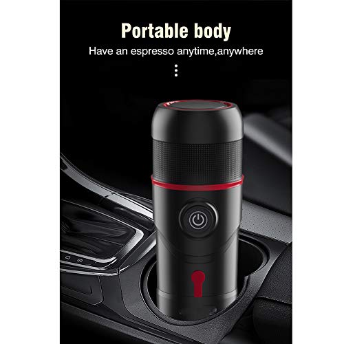 XUCHEN Mini máquina de café, portátil Coche Máquina de café, Pod USB de la máquina de café, máquina de Espresso Cápsula 12V, máquina de Espresso