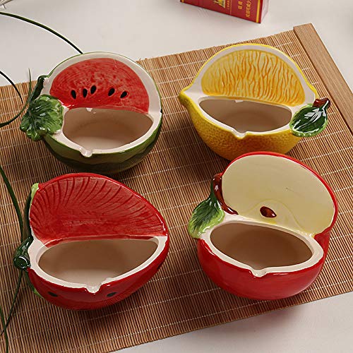 XYHWZY Mini Cenicero En Forma De Fruta De Dibujos Animados FáCil De Limpiar MultifuncióN Personalidad Creativa Moderna Moda ArtesaníAs DecoracióN Adornos De Regalo,Watermelon