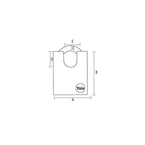 Yale Y110C/40/119/1 Candado de Seguridad Con Arco Cerrado, 40 mm
