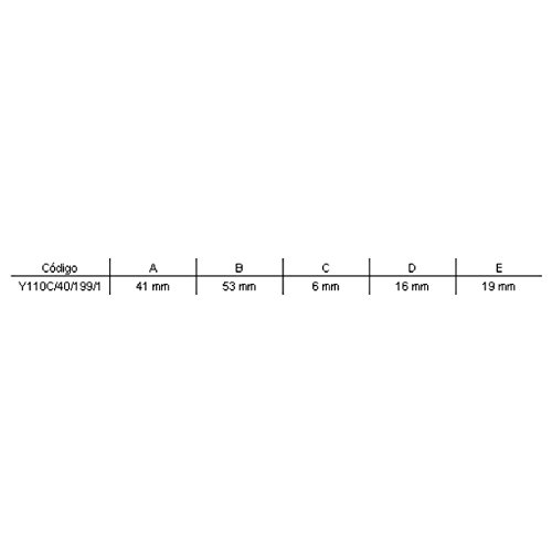 Yale Y110C/40/119/1 Candado de Seguridad Con Arco Cerrado, 40 mm