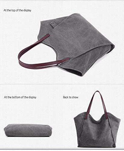 YANGPANGZI Bolso de lona de gran capacidad para mujer bolso de lona casual de una nueva tendencia de moda para mujer bolso de lona casual para mujer