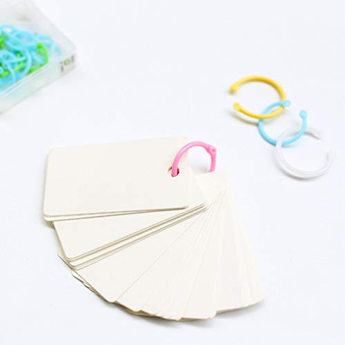 Yanhonin Anillos de encuadernación de plástico, coloridos loose Leaf/hojas móviles carpeta de anillas, para llaveros, libros de recortes, artesanía, álbumes de recortes, etc., metal, medium