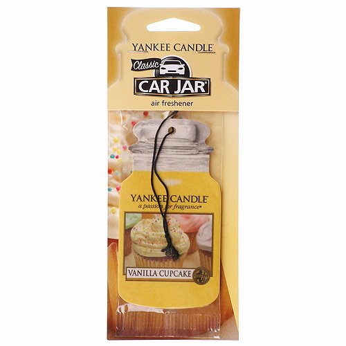 Yankee Candle 1158159E Ambientador para Coche con Aroma Bizcochos de Vainilla/Vanilla Cupcake, Amarillo, 7.8x19.7x0.7 cm