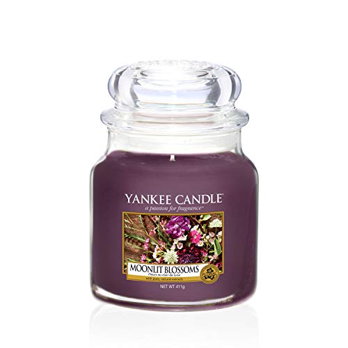 YANKEE CANDLE Vela aromática en Tarro Mediano, Flores a la luz de la Luna