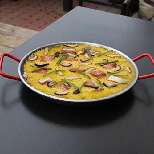 YARNOW Sartén de Acero Inoxidable para Paella Sartén para Espaguetis de Pollo Frito Sartén Wok para Freír Utensilios de Cocina para Restaurante en Casa 20 Cm