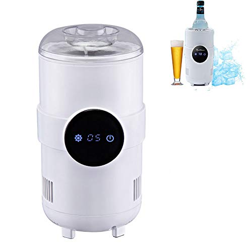 YASHANG Taza del Mini Refrigerador, Portátil De Escritorio, Enfriamiento Rápido, Mejorar Enfriador De Bebidas, Taza De Calor/Helado, para Oficina, Coche, Viajes, Cerveza, Cola, Jugo, Vino, 5~55 °C