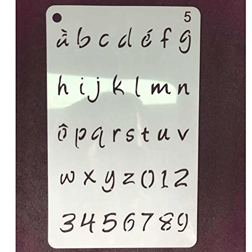 yeahibaby Sets de plantillas de plástico, letras y números Plantillas Drawing Painting Stencils – Marcos para álbum de recortes, journaling, Graffiti y artesanía, 12 unidades)