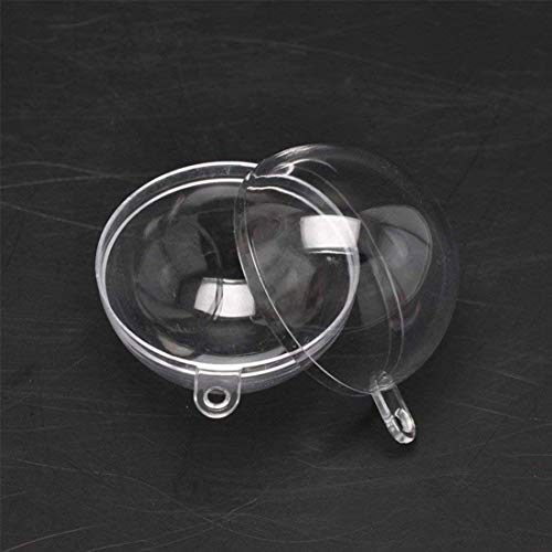 Yeelan Esfera de Adorno de Bola de acrílico de plástico Transparente para la decoración de la Fiesta de la Boda (80 mm, Juego de 12 Piezas)