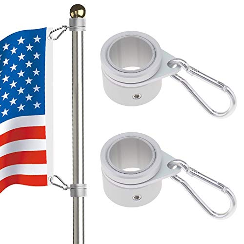 YINETTECH Anillos giratorios de Aluminio con mosquetón de Metal para mástil de Bandera de 0.75 – 1 Pulgadas de diámetro
