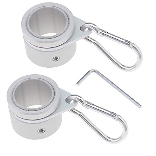 YINETTECH Anillos giratorios de Aluminio con mosquetón de Metal para mástil de Bandera de 0.75 – 1 Pulgadas de diámetro