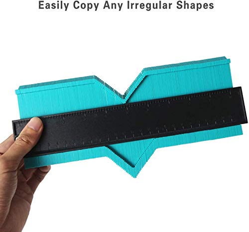 Yizhet Medidor de Contornos, 10pulgadas /250mm Herramienta de Medición de Perfil Irregular Duplicador de Contornos para la medición precisa de baldosas en madera laminada Marcado