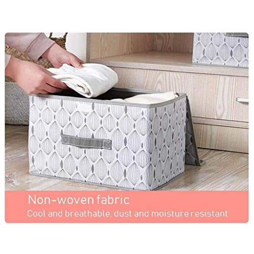 YLCJ Cajas de almacenaje Plegables con Tapas, Cubos de Almacenamiento En Tela no Tejida organizadores de Almacenamiento de estantes Juguetes Ropa Papeles y Libros 38x24x24cm Gris WYSY