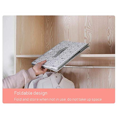 YLCJ Cajas de almacenaje Plegables con Tapas, Cubos de Almacenamiento En Tela no Tejida organizadores de Almacenamiento de estantes Juguetes Ropa Papeles y Libros 38x24x24cm Gris WYSY