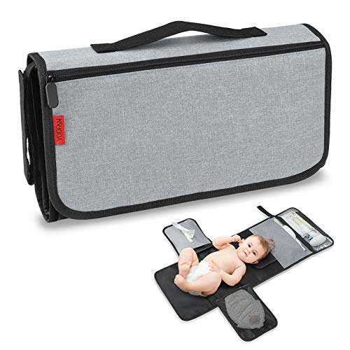 YOOFAN Plegable Cambiador Bebe ,Cambiador Portatil con Esponja Gruesa y Bolsillos para Guardar Pañales,Cambiador Portatil Cambiador Bebe Portatil Impermeable para Hogar Viaje