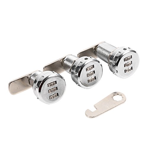 Yosoo Cerradura Mecánica De La Contraseña De 3 Código Digital para El Armario del Armario Aleación del Zinc Conveniente Seguridad Coded La Cerradura (tamaño : 12~16mm)