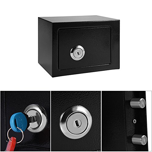 Yosoo Durable Alta Seguridad Caja Fuerte de Acero Funcionamiento con Llaves Almacenamiento de Efectivo para Casa y Oficina