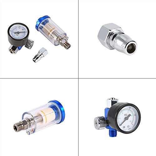 Yosoo Pulverizar el Arma neumático Regulador de Aire Medidor+ trampas de Aceite Filtro de Agua Separador